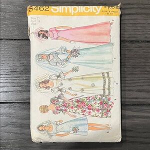 Simplicity Multicolor Bridal and Evening Dress Pattern